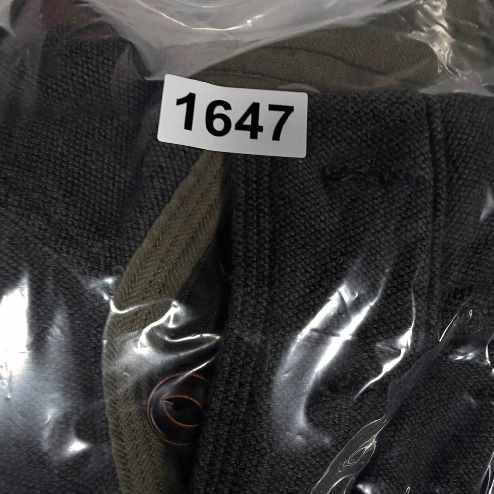 Eddie Bauer Charcoal Long Sleeve Henley Sweater‎ Shirt High Neck Button 1/4 XL - Picture 16 of 16